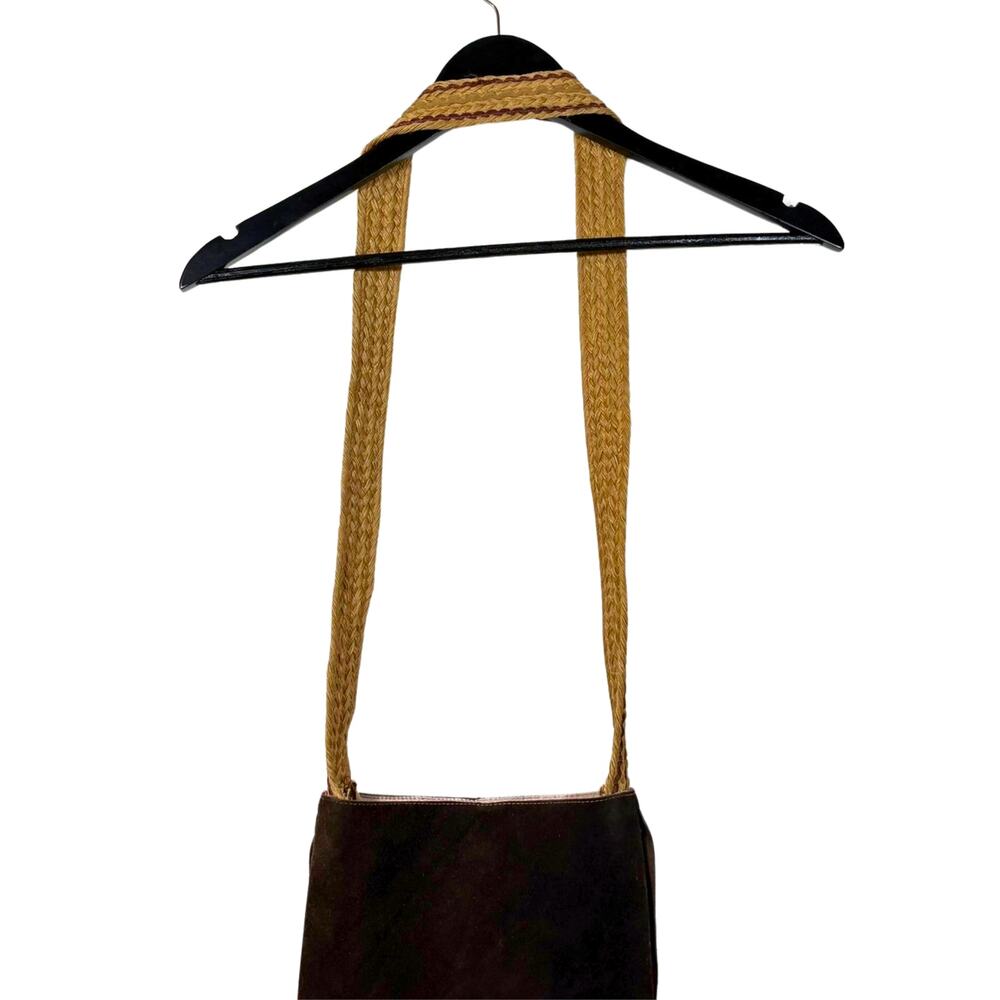 Brown Suede Fringe Purse Boho Layers Bag Shoulder Long Strap Festival Western - Picture 8 of 10